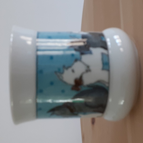 Scotty Dogs in Bows on Blue Polka Dot Background Mug 8 oz Scottish Terriers - Picture 2 of 8